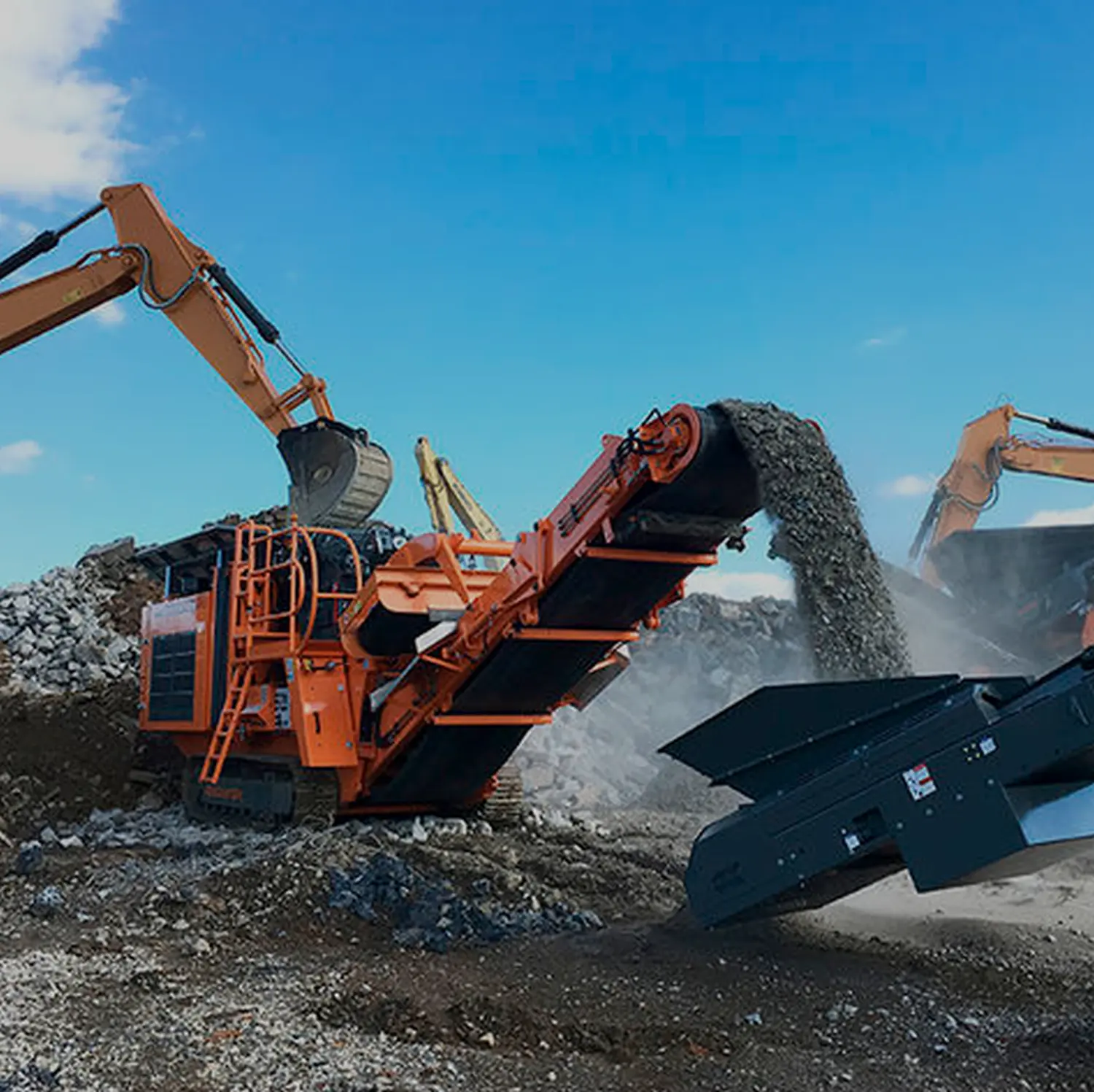Mobile und stationär Bauschuttaufbereitung 